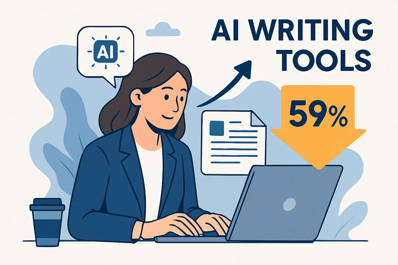 AI writing tools cut production time by 59%