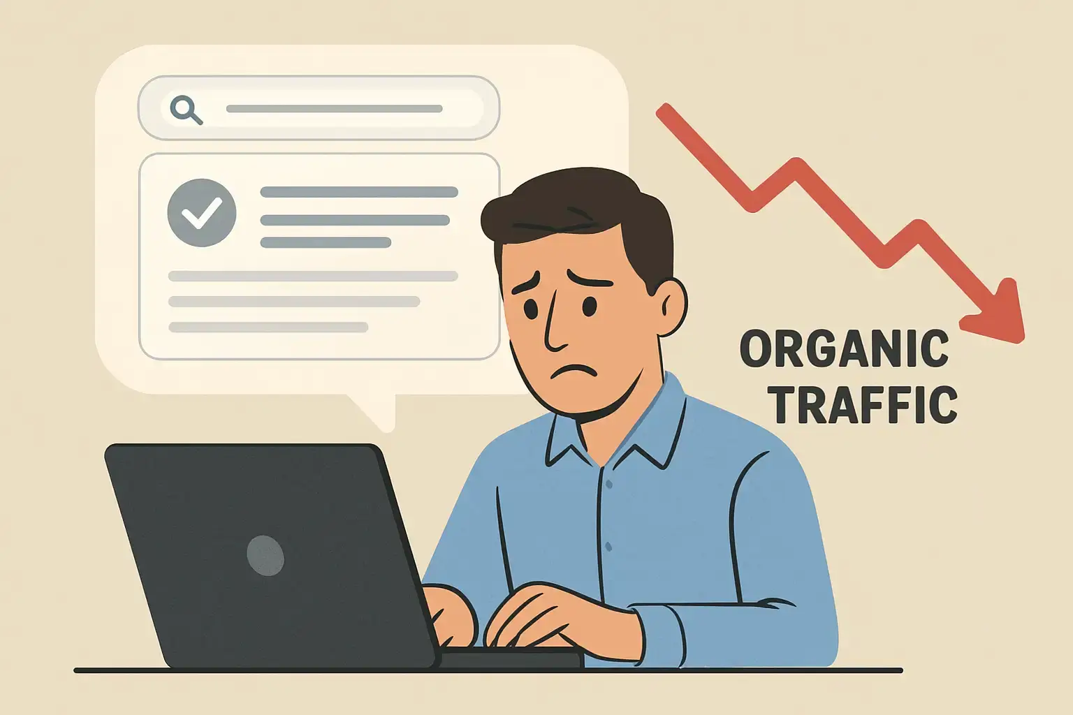 Stat #4: Sites Can See 18-64% Drop in Organic Traffic Due to Answer Engines Answering Directly
