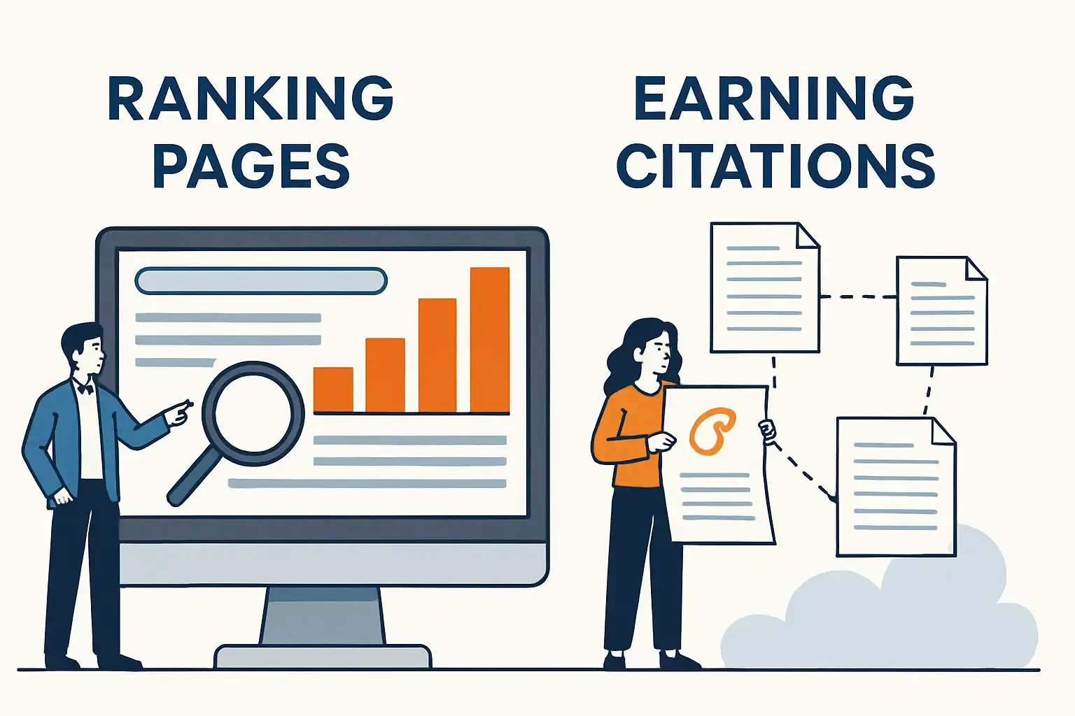 2) Visibility Mechanics: Ranking Pages vs Earning Citations