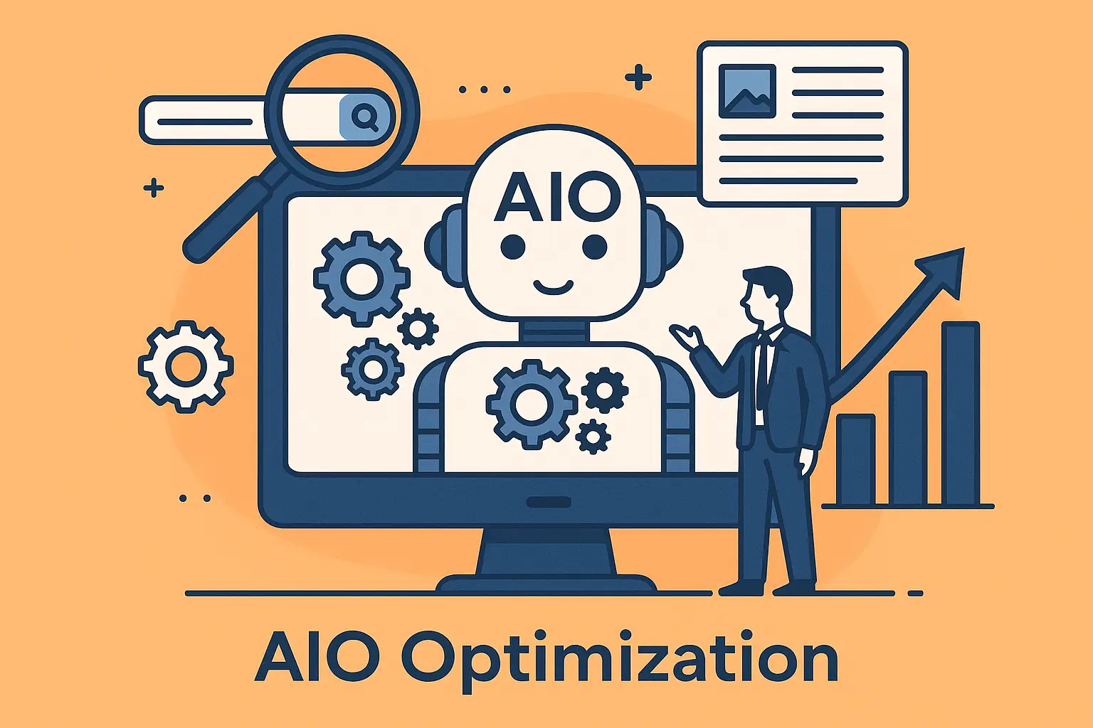 Graphic of AI search optimization