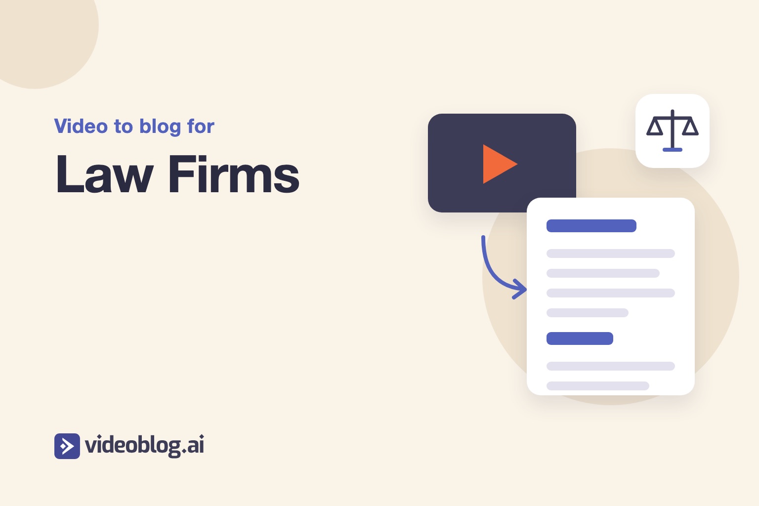 Video to blog for law firms