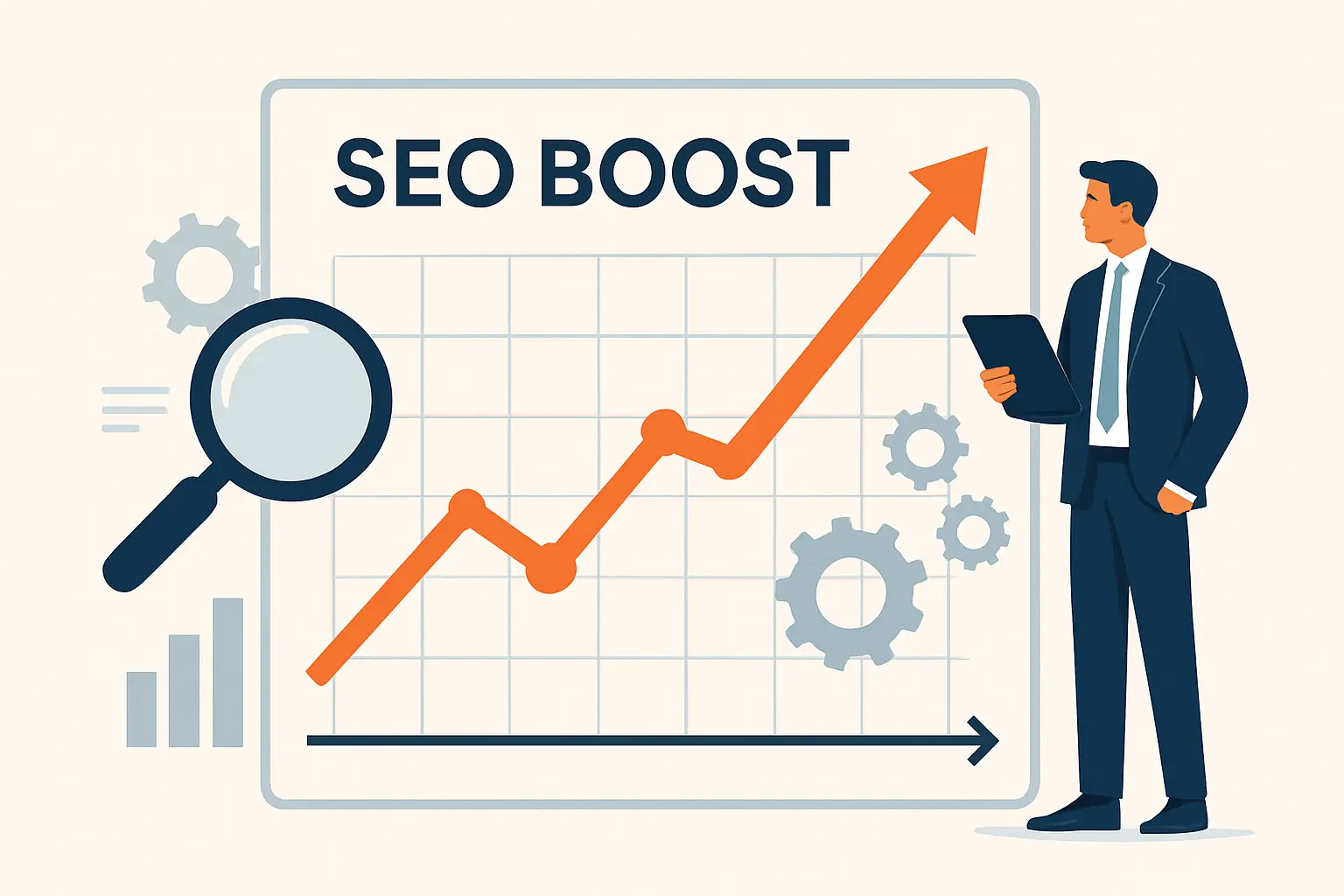 SEO Boost illustration and graph