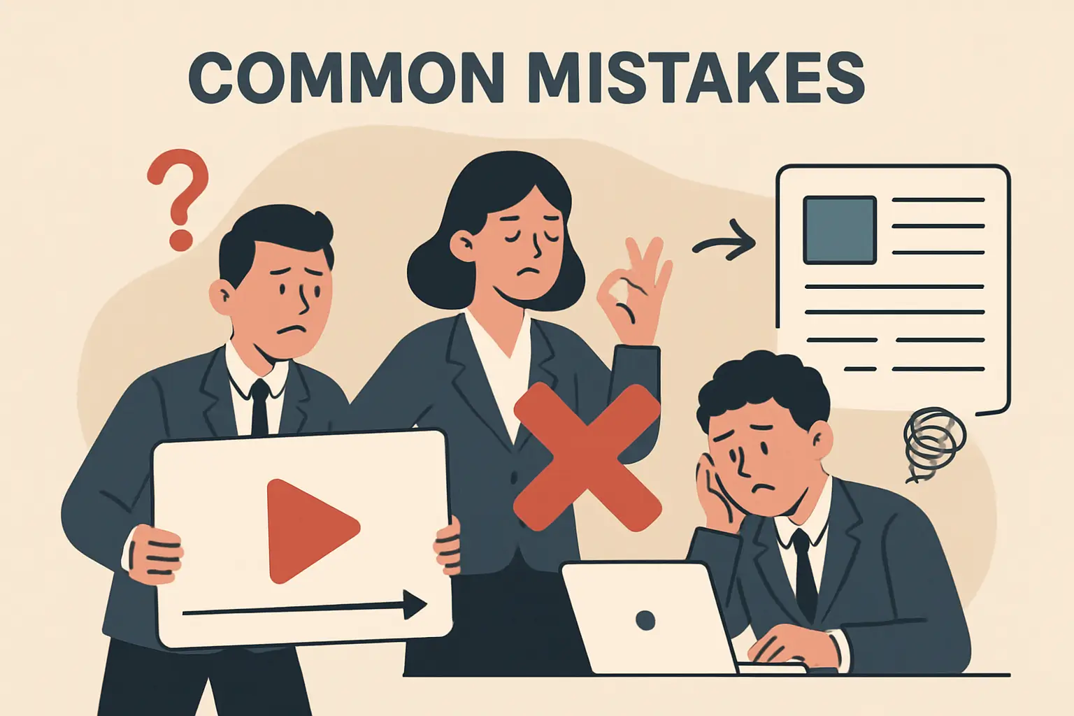 Common mistakes turning videos into blog posts
