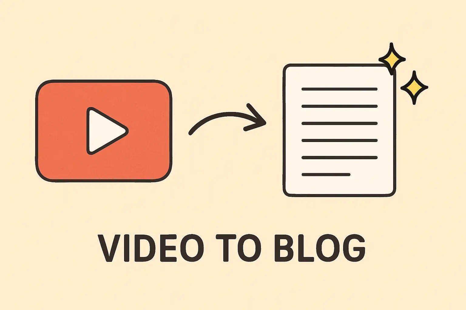 A content creator transforming video footage into a blog post on a laptop.