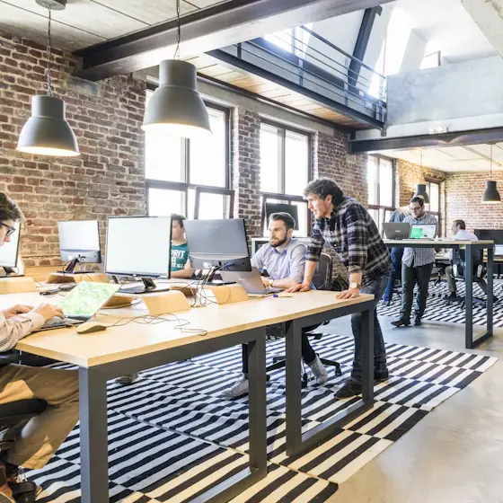 Men in workplace optimizing SEO